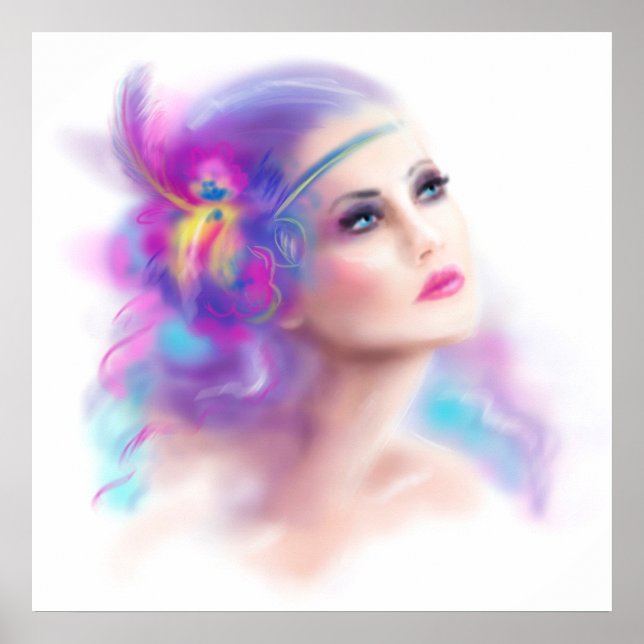 poster vacker kvinna porträtt (Framsidan)