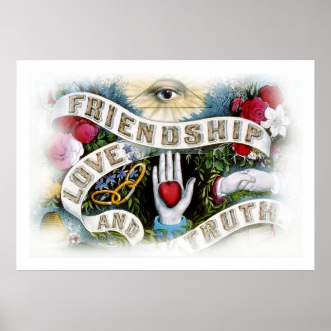Poster Vänskap, Kärlek och sanning (Framsidan)