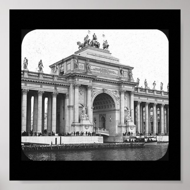 Poster världsomspännande "Fair-Grand Arch of Peris (Framsidan)