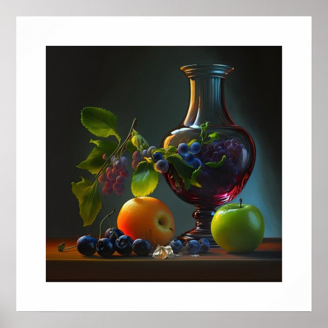 Poster Vas och frukt (Framsidan)