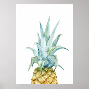 Poster vattenfärg Ananas