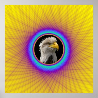 Poster Vävda Ram i Gult och blått