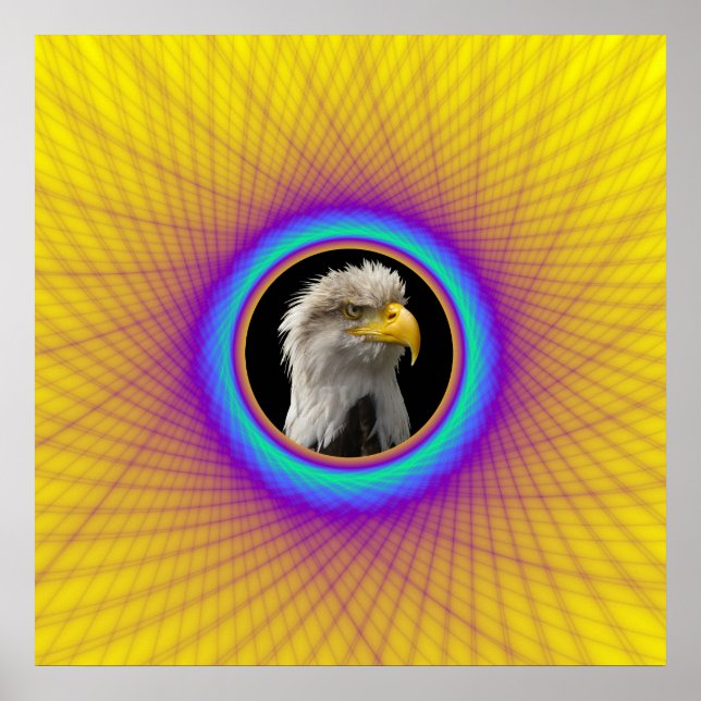 Poster Vävda Ram i Gult och blått (Framsidan)