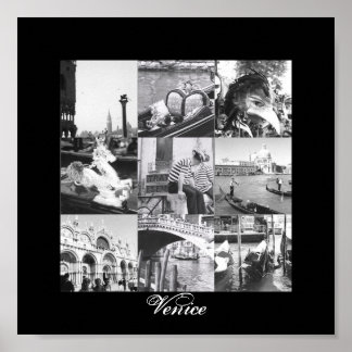 Poster Venedig Italien Collage Fine Art Print