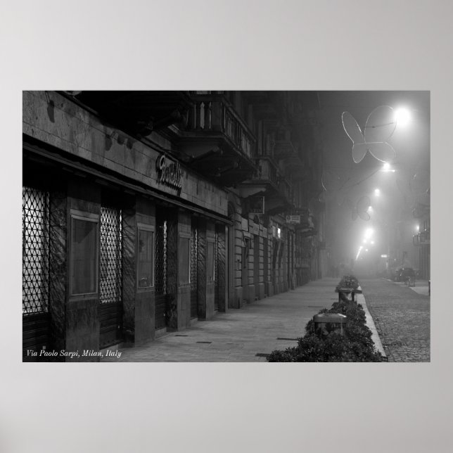 Poster: Via Paolo Sarpi, Milano, Italien Poster (Framsidan)
