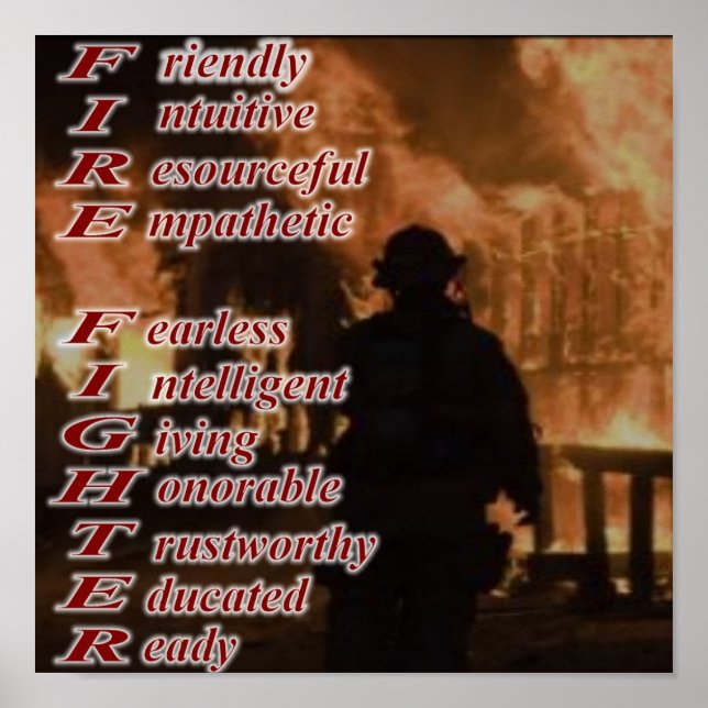 Poster vid brandbekämpning (Framsidan)