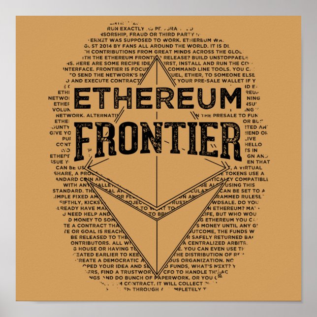 Poster vid Etherum Frontier (svart kvadrat på guld (Framsidan)