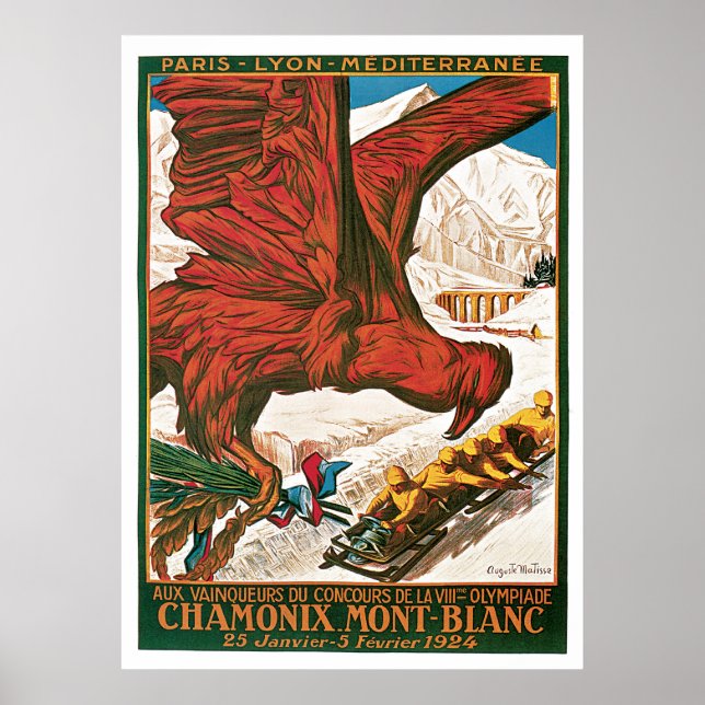 Poster vid vinterolympiaden i Vintage resor (Framsidan)