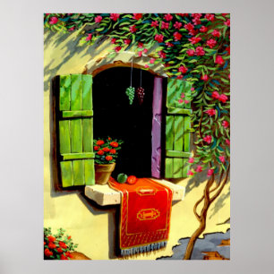 Poster Villa-fönster