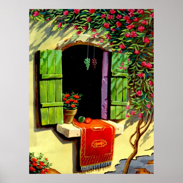 Poster Villa-fönster (Framsidan)