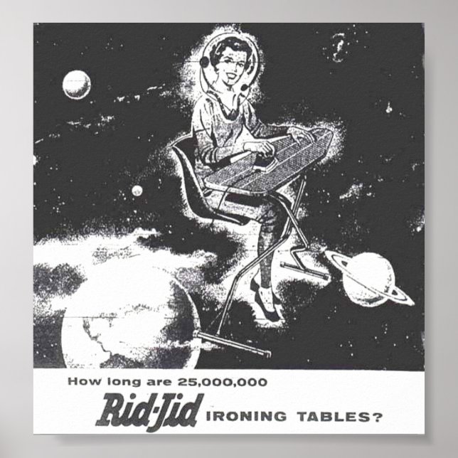 Poster - Vintage 1940 Ad ~ Rid-Jid Ironing Bord (Framsidan)