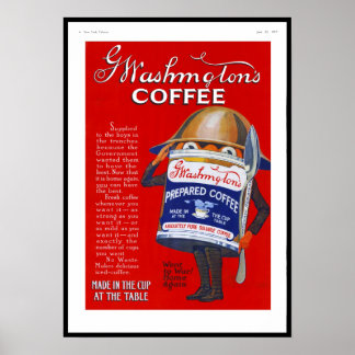 Poster Vintage Advertisement 1919 Coffee