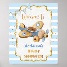 Poster vintage Airblank Baby Shower