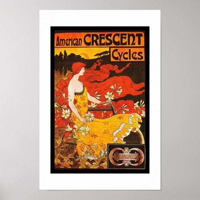 Poster Vintage American Crescent Cycles (Framsidan)