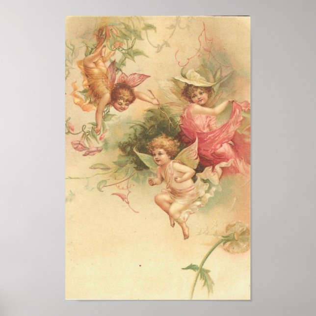 Poster Vintage Änglar (Framsidan)