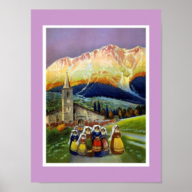 Poster Vintage Art ABRUZZO-Italien (Framsidan)