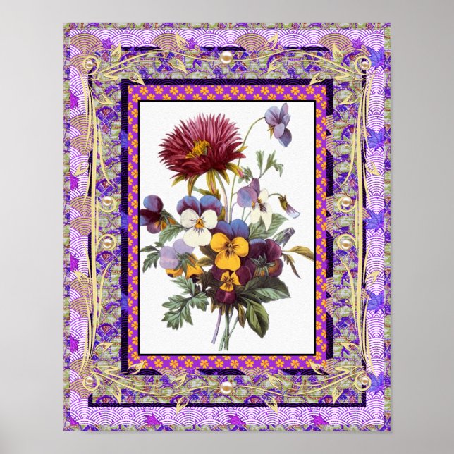 Poster Vintage Art Flowers (Framsidan)