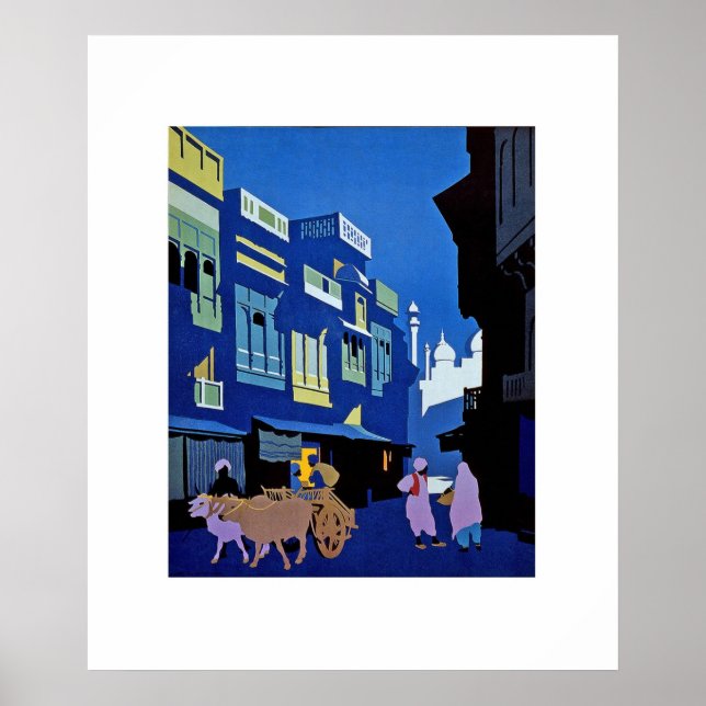 Poster Vintage Art Indien (Framsidan)