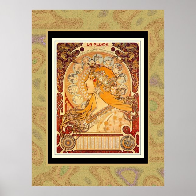 Poster Vintage Art Plakat Mucha (Framsidan)