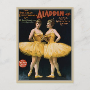 Poster vintage av teater vykort