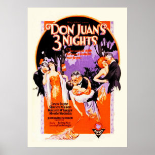 Poster vintage av tyst film