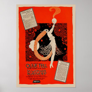 Poster vintage av tyst film
