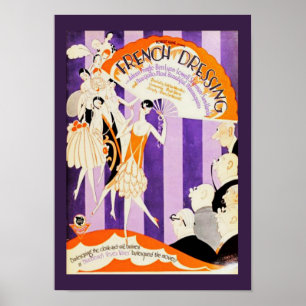 Poster Vintage av tyst film