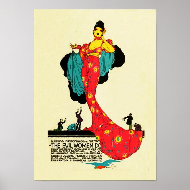 Poster vintage av tyst film (Framsidan)