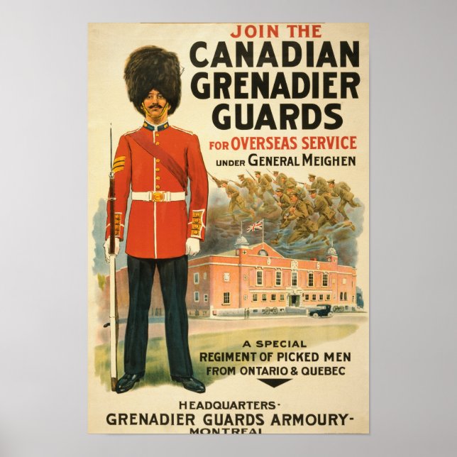 poster vintage Canadian Enlistment (Framsidan)
