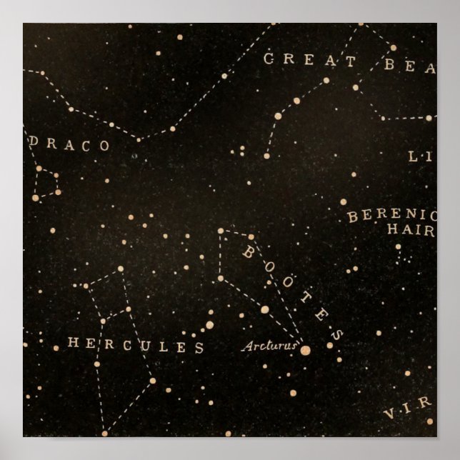 Poster vintage Celestial Chart (Framsidan)