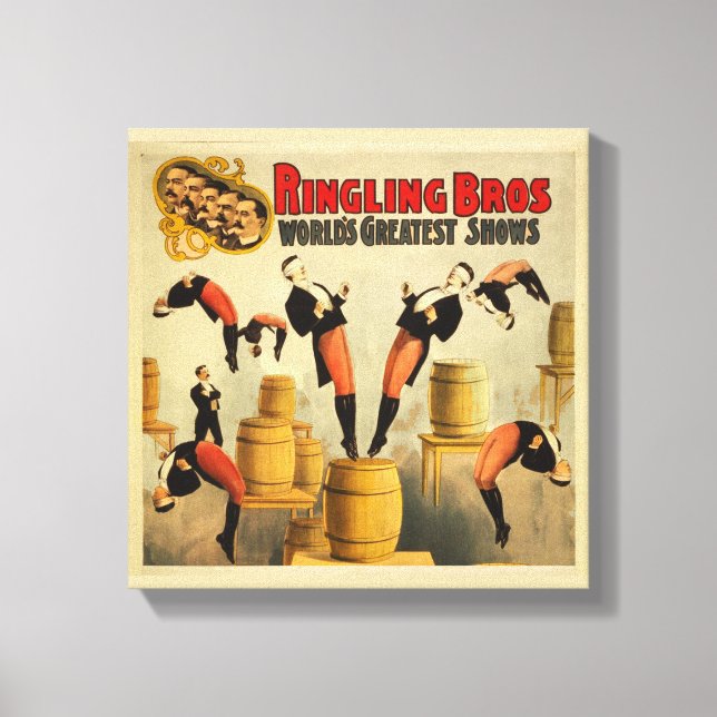 Poster vintage Circus Sideshow Canvastryck (Framsida)