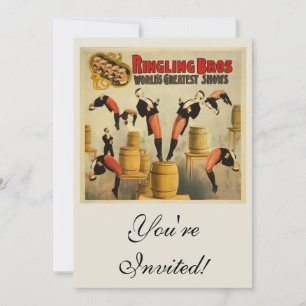 Poster vintage Circus Sideshow Inbjudningar