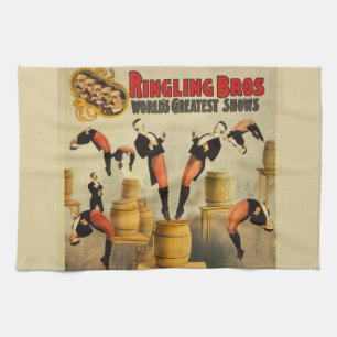 Poster vintage Circus Sideshow Kökshandduk