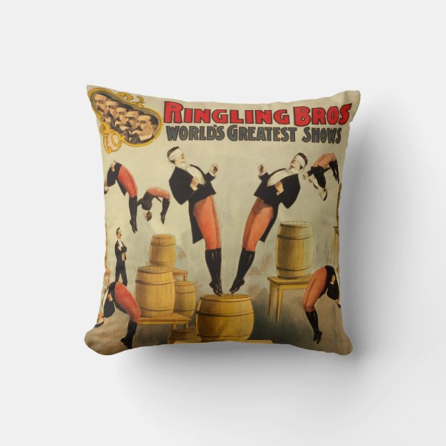 Poster vintage Circus Sideshow Kudde (Framsida)