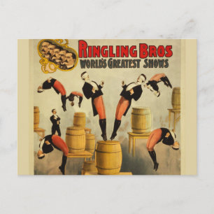 Poster vintage Circus Sideshow Vykort