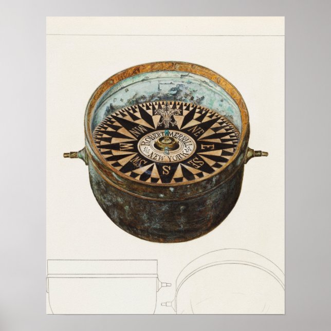 Poster vintage Compass (Framsidan)