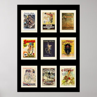 Poster Vintage Cycling Postcard Collection 3