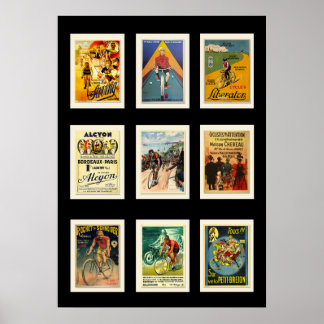 Poster Vintage Cycling Postcard Collection 4