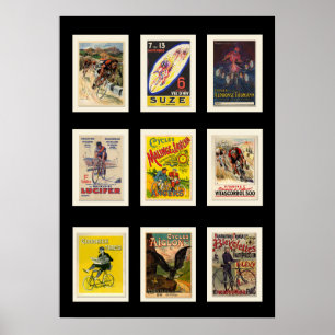 Poster Vintage Cycling Postcard Collection 5