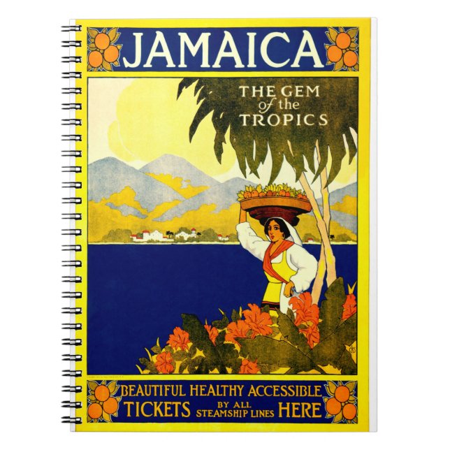 Poster vintage de jamaica anteckningsbok (Framsidan)