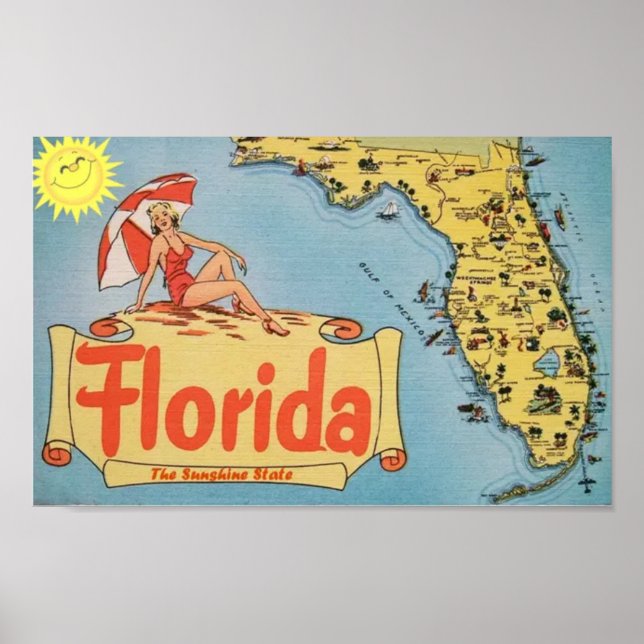 poster-vintage Florida Poster (Framsidan)