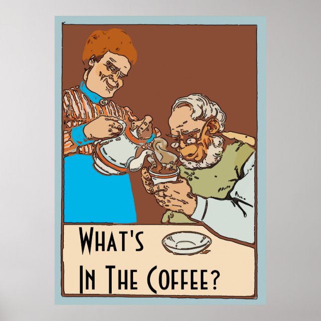 Poster vintage kaffe, ändra text (Framsidan)