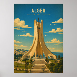 Poster vintage Maqam Echahid - Alger