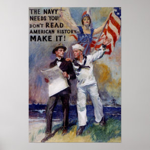 Poster vintage Navy Recruf 