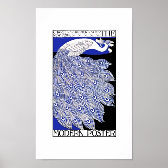 Poster Vintage Peacock den moderna Poster (Framsidan)