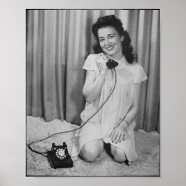 Poster vintage Pin-Up Girl Photograph