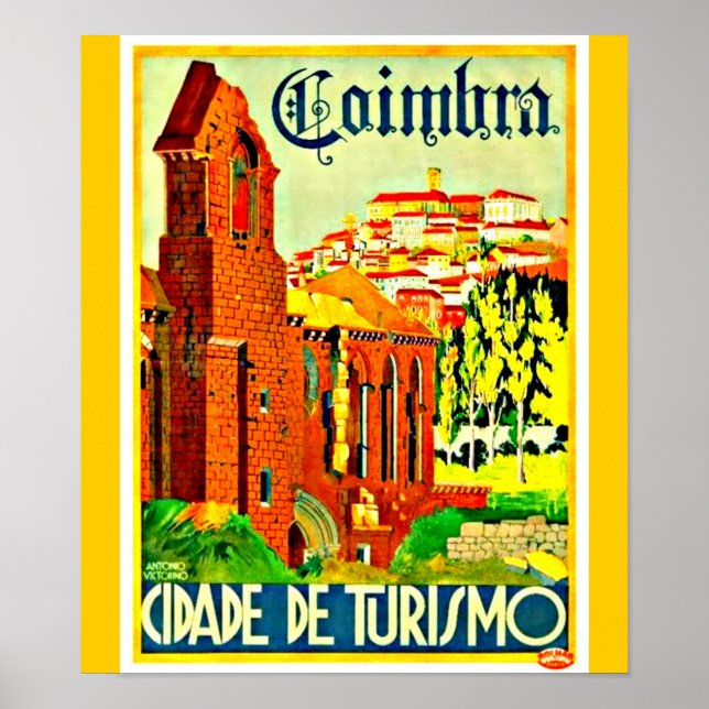Poster-Vintage resor Art-Coimbra Poster (Framsidan)