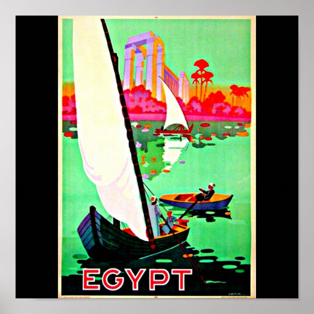 Poster Vintage resor Art-Egypten (Framsidan)