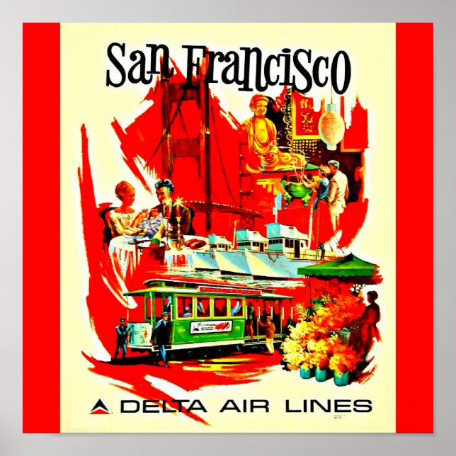 Poster-Vintage resor Art-San Francisco Poster (Framsidan)