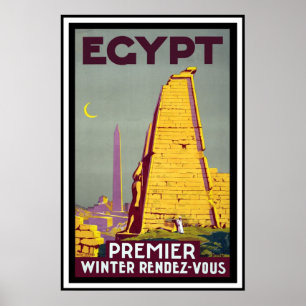 POSTER VINTAGE RESOR - EGYPTEN
